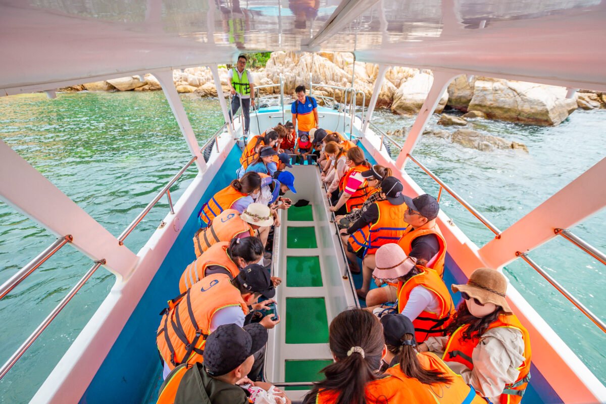Tour tàu đáy kính ngắm san hô Vĩnh Hy 1 ngày